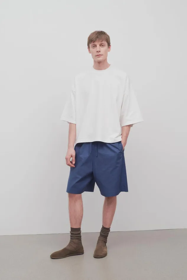 Pants and Shorts Men The Row Bemidi Pant In Cotton Slate Blue