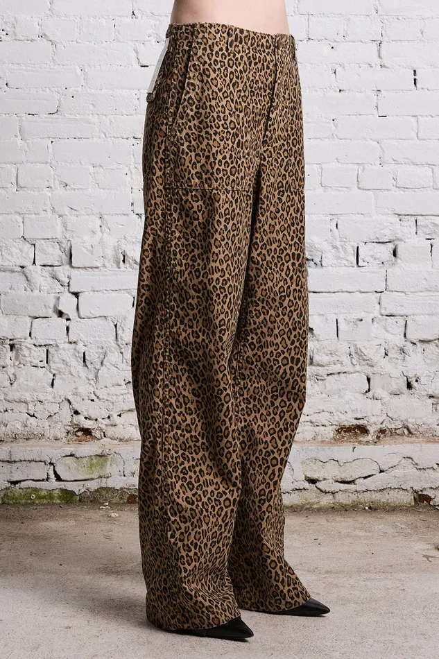 Pants and Shorts Women R13 Wide Leg Utility Pant 8211 Leopard