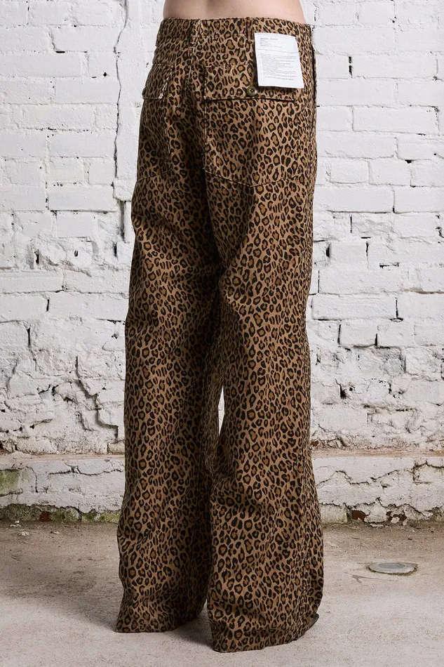 Pants and Shorts Women R13 Wide Leg Utility Pant 8211 Leopard