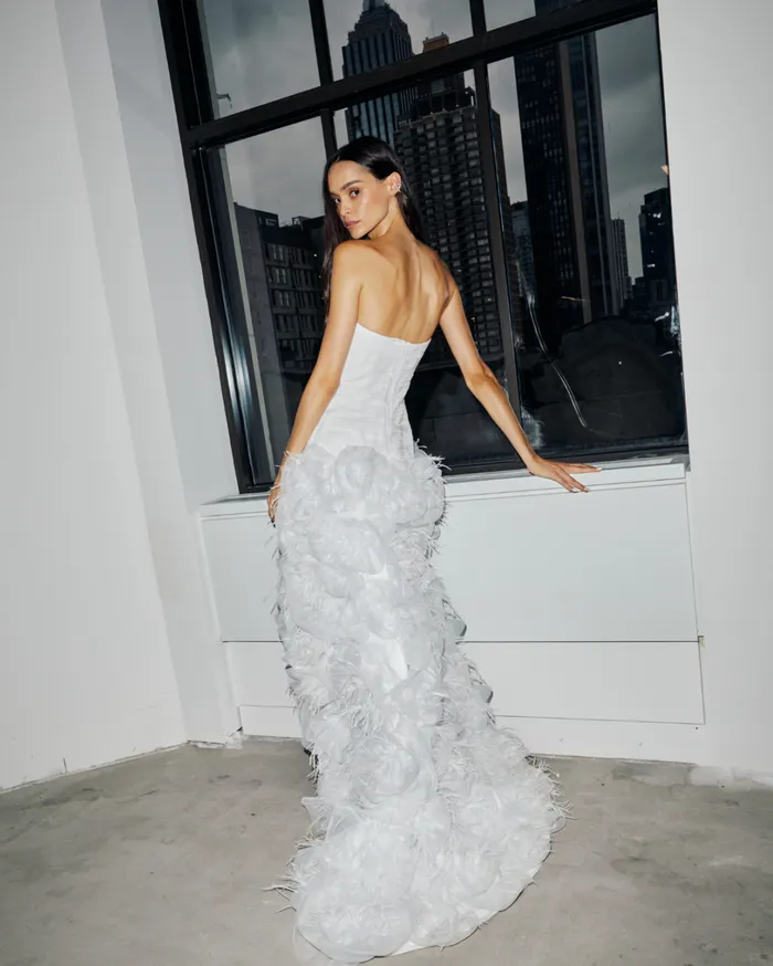 Patbo Dresses and Jumpsuits HandEmbroidered Strapless Gown White 8211 Women Patbo Dresses and Jumpsuits HandEmbroidered Strapless Gown White 8211 Women