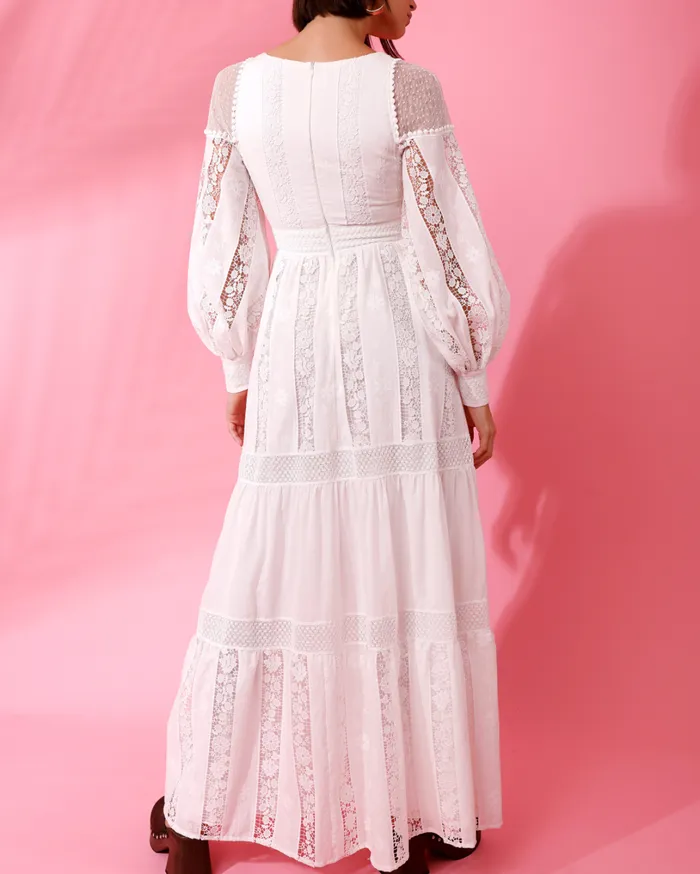 Patbo Dresses and Jumpsuits Long Cut Out Dress Off White 8211 Women