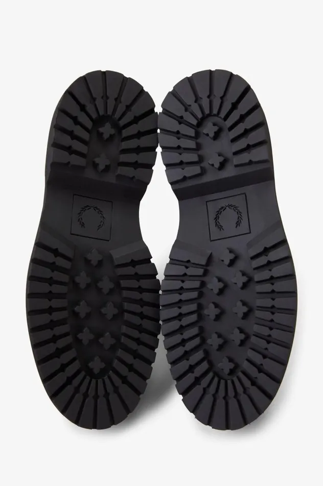 Patent Leather Derby Black Women Fred Perry Shoes