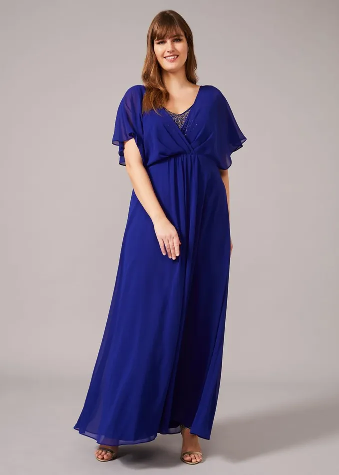 Phase Eight Dresses Women Albertina Sequin Maxi Dress Ultraviolet