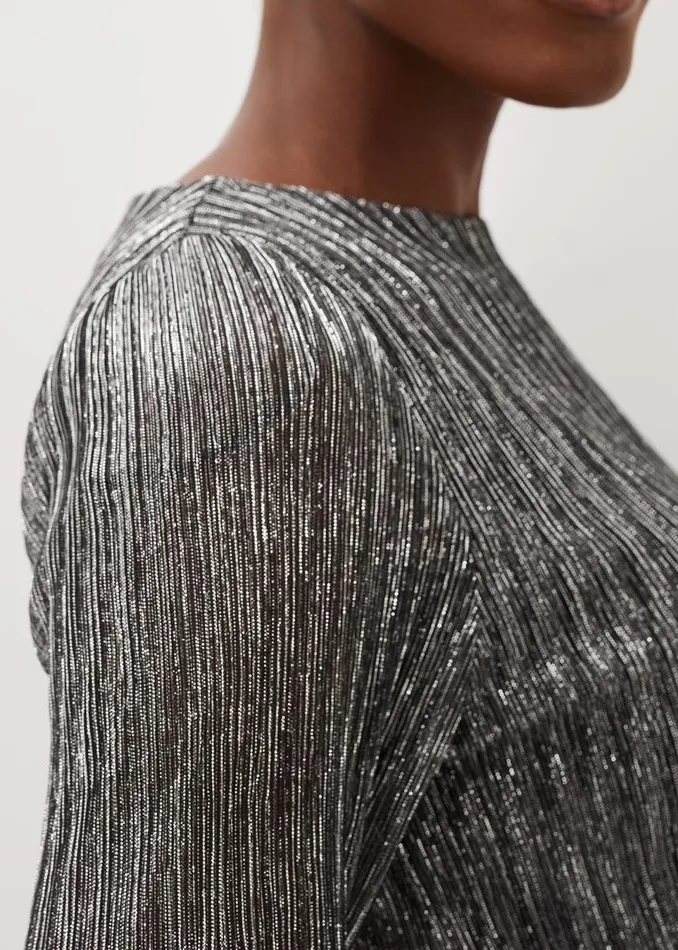 Phase Eight Dresses Women Alix Plisse Midi Dress Silver