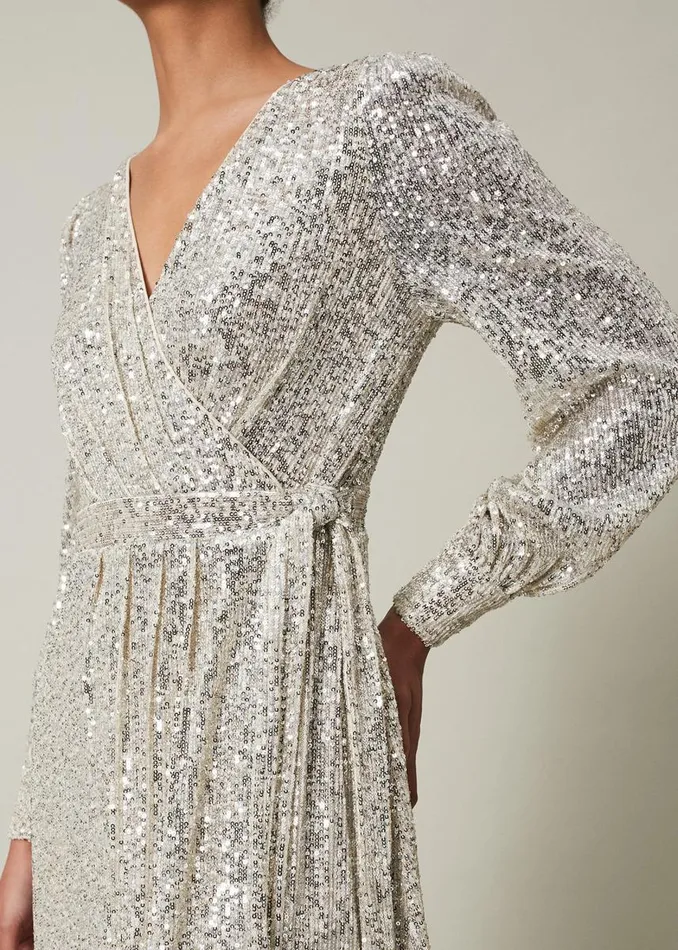 Phase Eight Dresses Women Amily Sequin Maxi Dress Silver