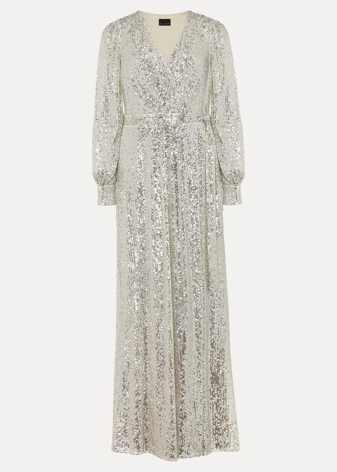Phase Eight Dresses Women Amily Sequin Maxi Dress Silver