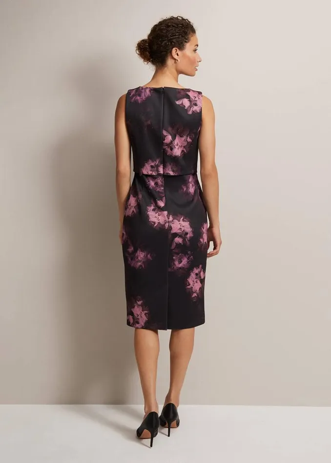 Phase Eight Dresses Women Arianne Abstract Floral Scuba Dress Multicoloured