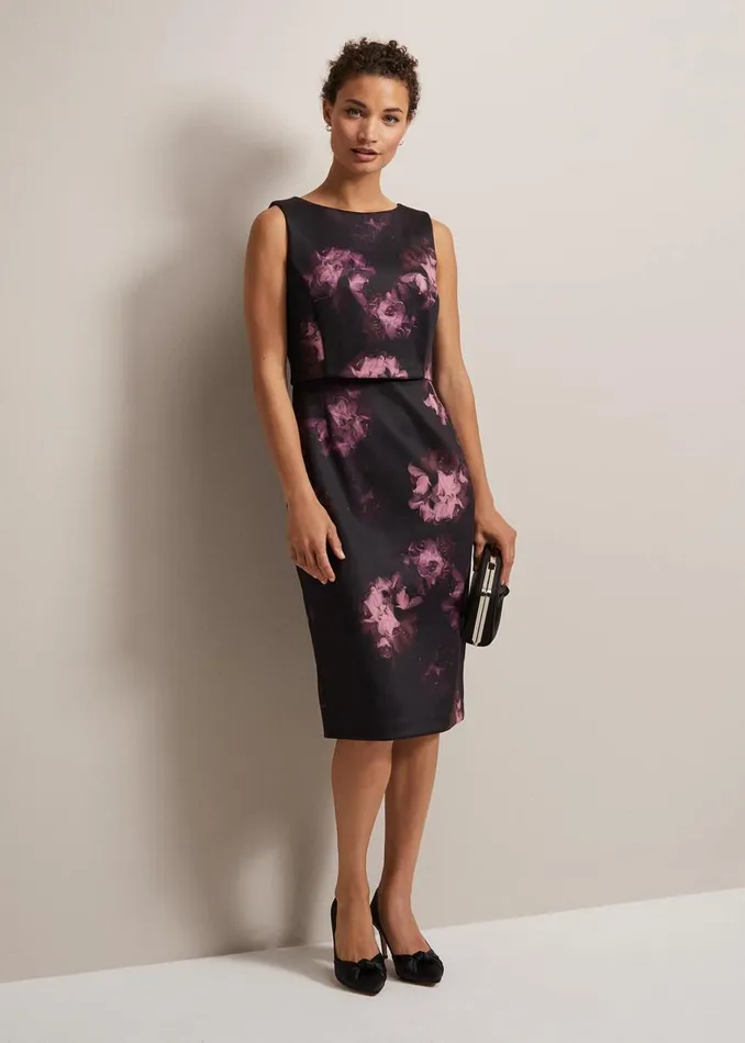 Phase Eight Dresses Women Arianne Abstract Floral Scuba Dress Multicoloured