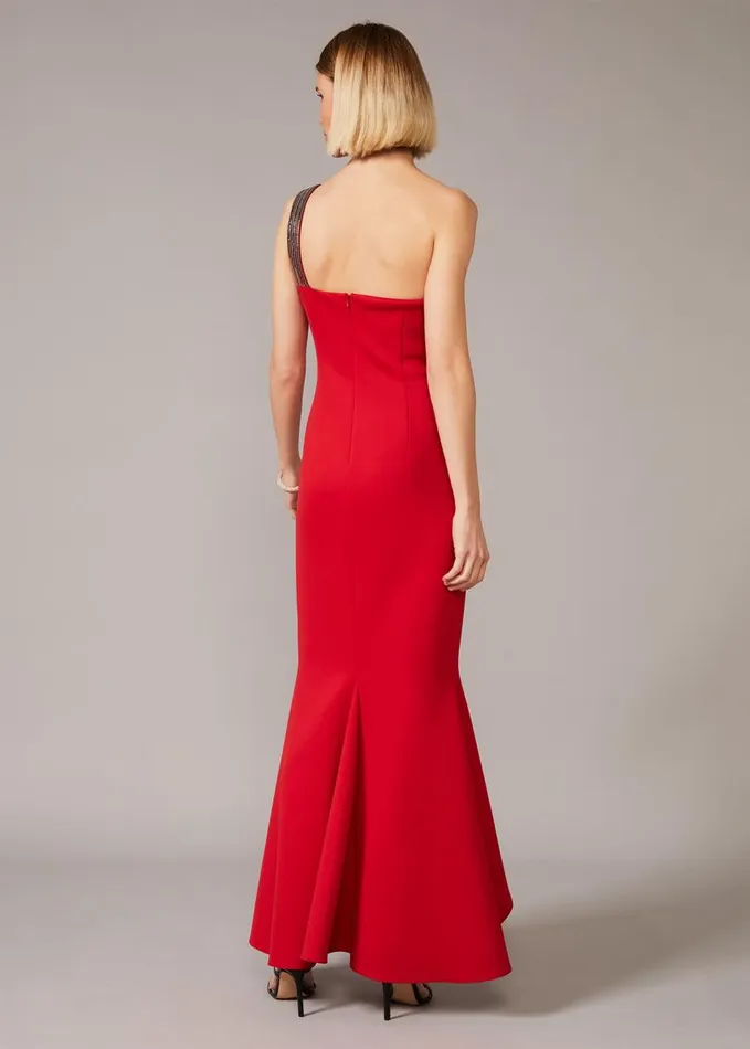 Phase Eight Dresses Women Dahlia One Shouldered Scuba Dress Scarlet