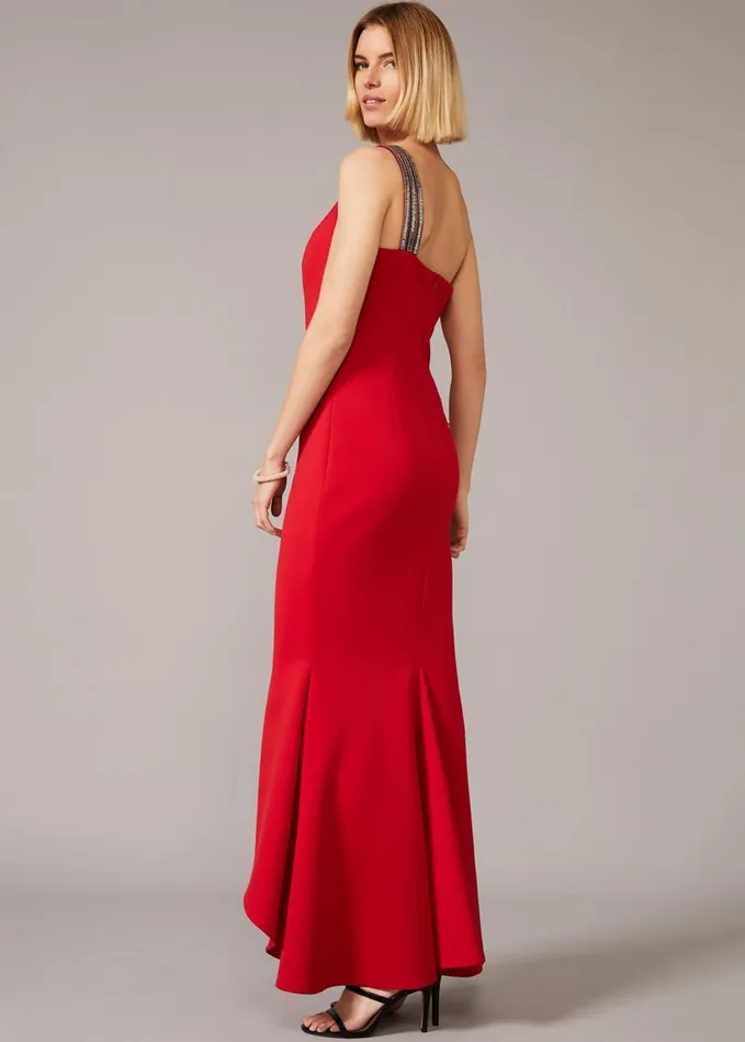 Phase Eight Dresses Women Dahlia One Shouldered Scuba Dress Scarlet