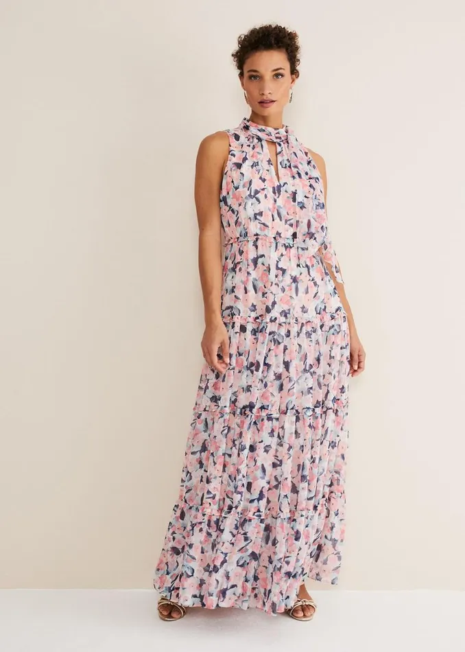 Phase Eight Dresses Women Esme Floral High Neck Maxi Dress Multicoloured