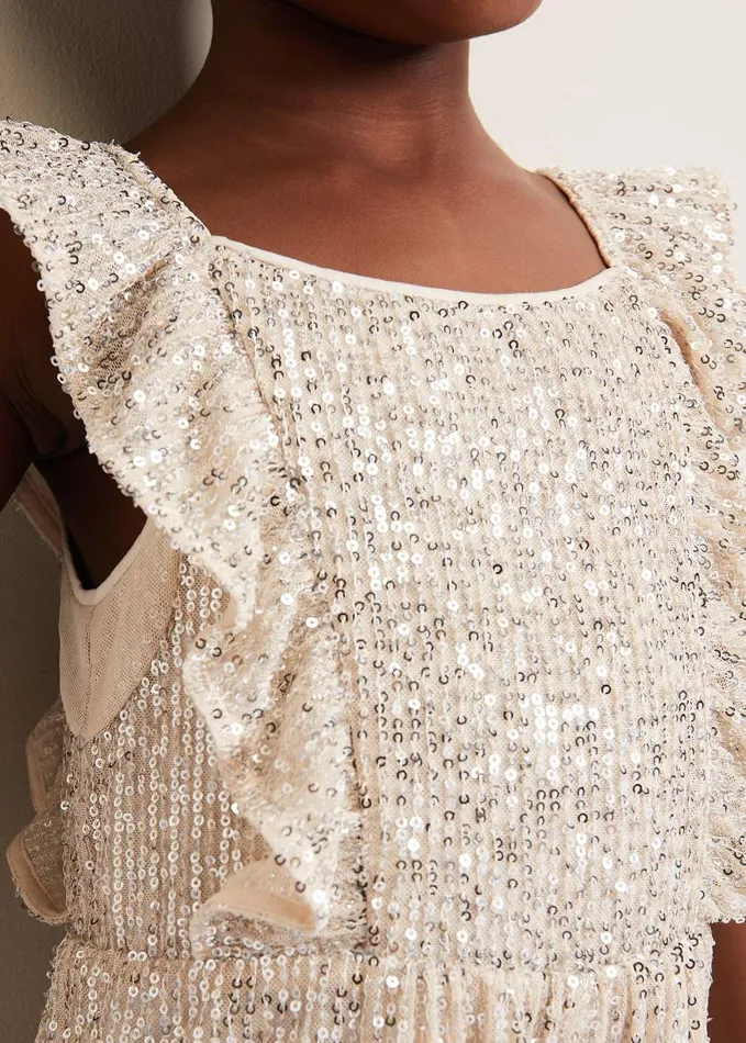 Phase Eight Dresses Women Evie Sequin Jumpsuit Silver