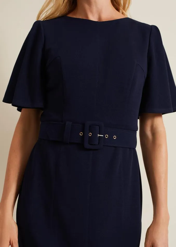 Phase Eight Dresses Women Fanella Belted Jersey Dress Navy