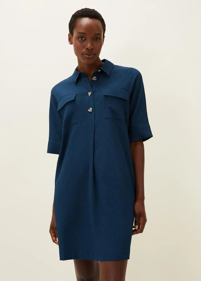 Phase Eight Dresses Women Faye Textured Tunic Dress Teal
