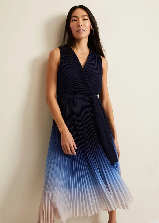 Phase Eight Dresses Women Freya Ombre Pleat Midi Dress Multicoloured