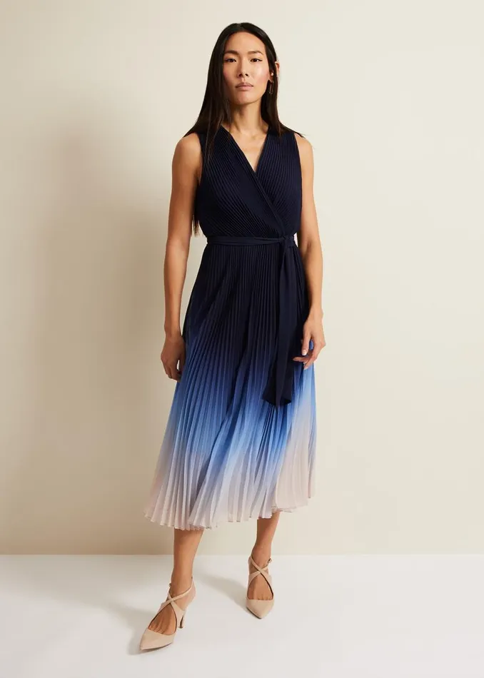 Phase Eight Dresses Women Freya Ombre Pleat Midi Dress Multicoloured
