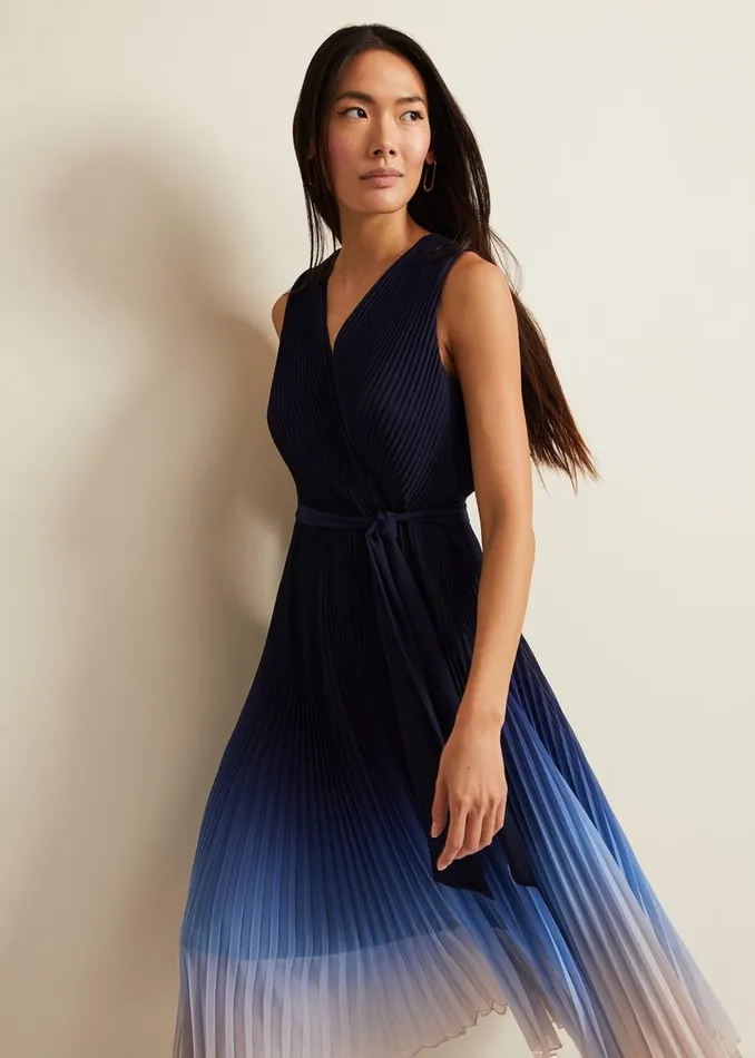 Phase Eight Dresses Women Freya Ombre Pleat Midi Dress Multicoloured