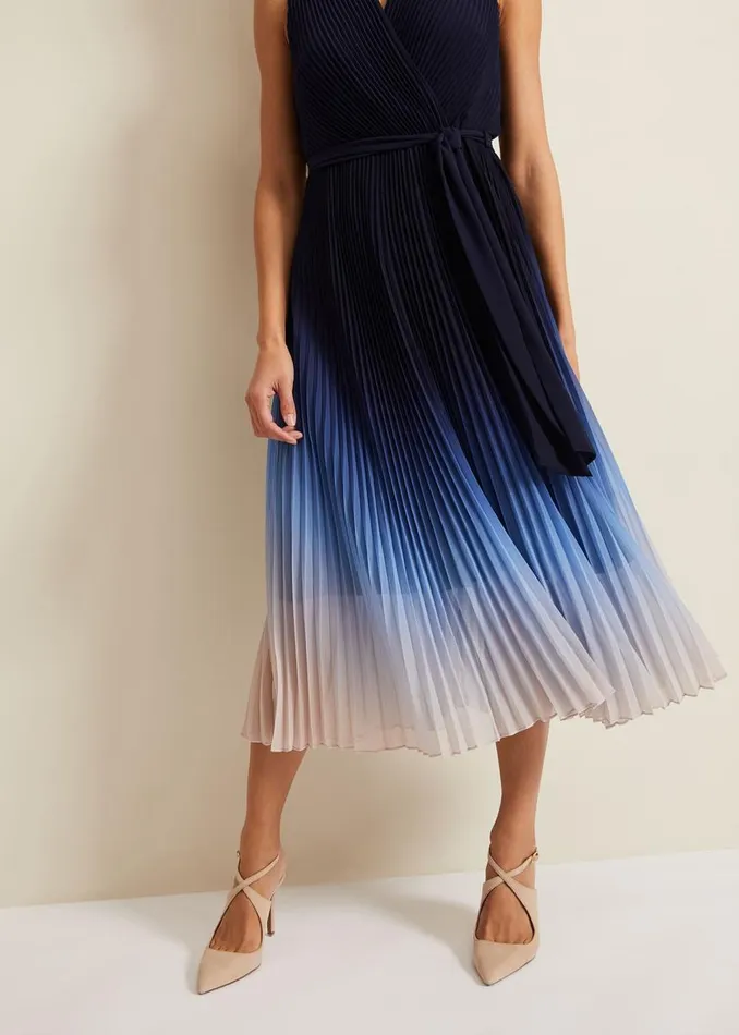 Phase Eight Dresses Women Freya Ombre Pleat Midi Dress Multicoloured