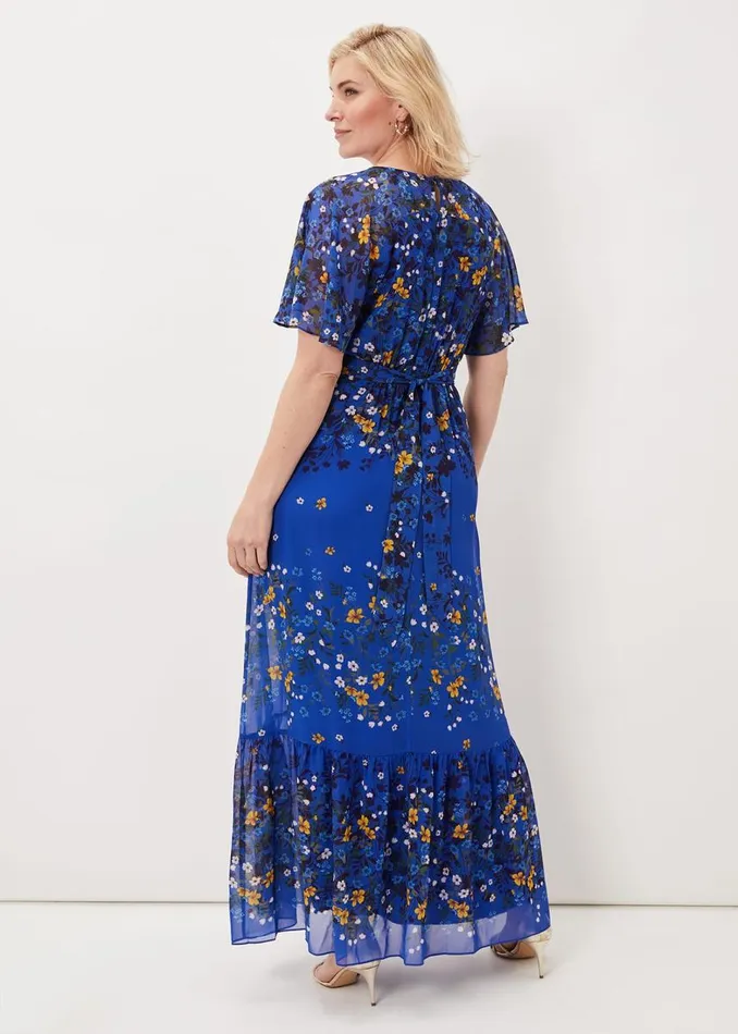 Phase Eight Dresses Women Georgie Tiered Maxi Dress Ceruleancanary