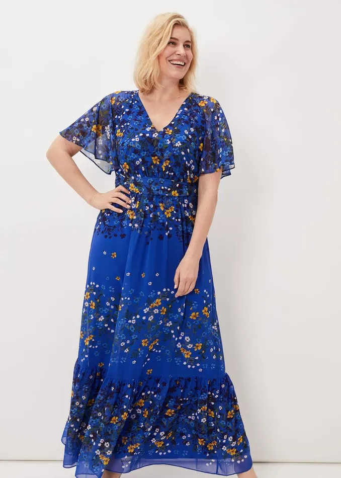 Phase Eight Dresses Women Georgie Tiered Maxi Dress Ceruleancanary