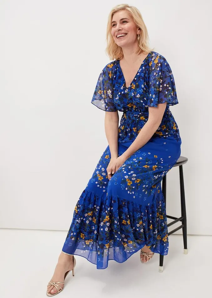 Phase Eight Dresses Women Georgie Tiered Maxi Dress Ceruleancanary
