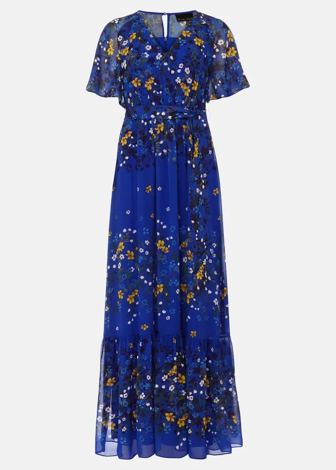 Phase Eight Dresses Women Georgie Tiered Maxi Dress Ceruleancanary