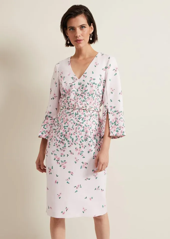 Phase Eight Dresses Women Giovanna Floral Belted Split Sleeve Dress Multicoloured