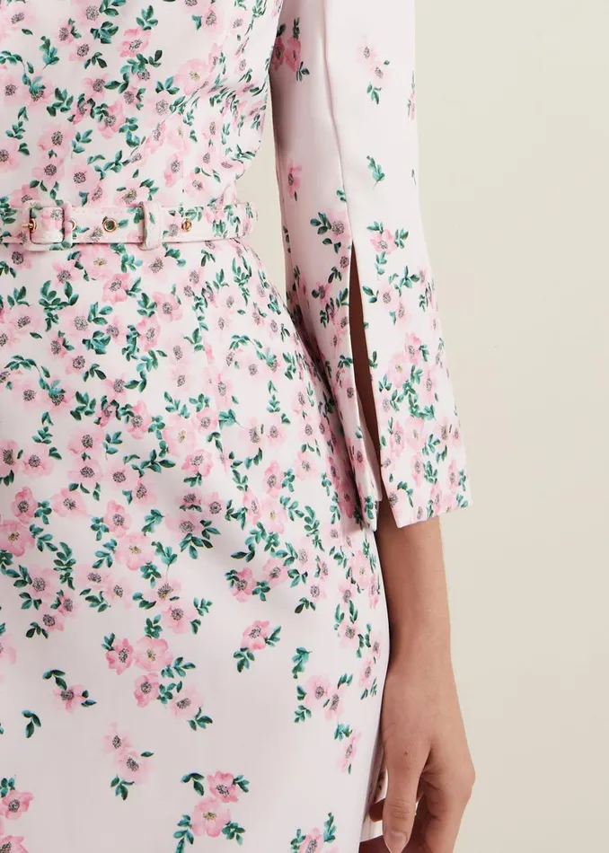 Phase Eight Dresses Women Giovanna Floral Belted Split Sleeve Dress Multicoloured Phase Eight Dresses Women Giovanna Floral Belted Split Sleeve Dress Multicoloured