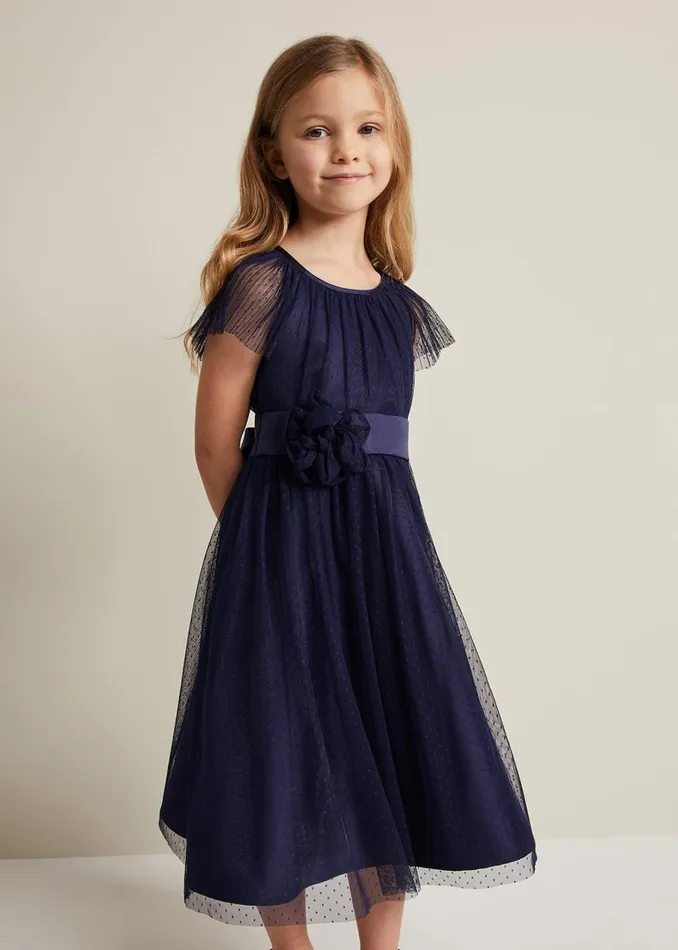Phase Eight Dresses Women Jasmine Tulle Fit And Flare Dress Navy