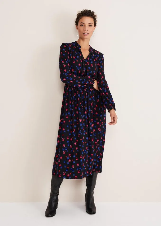 Phase Eight Dresses Women Karleen Ditsy Midi Dress Multinavy