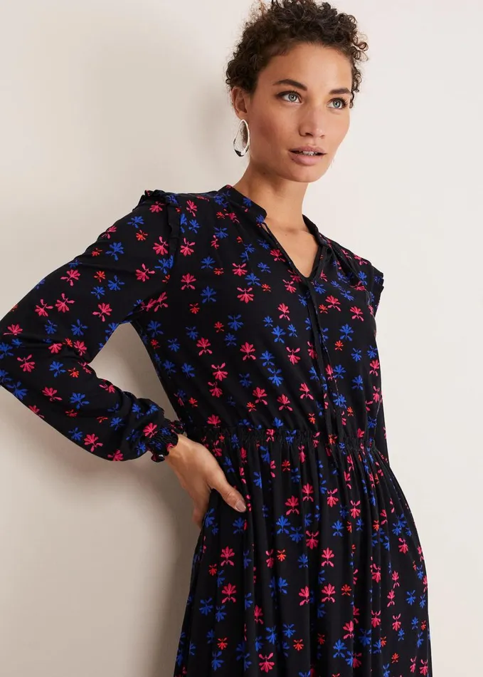 Phase Eight Dresses Women Karleen Ditsy Midi Dress Multinavy