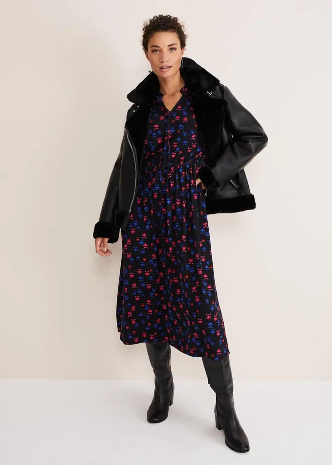 Phase Eight Dresses Women Karleen Ditsy Midi Dress Multinavy