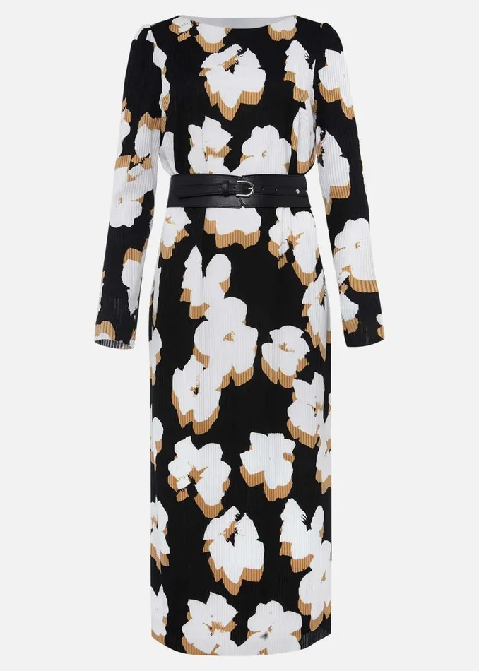 Phase Eight Dresses Women Kinzlee Printed Jersey Dress Blackivory