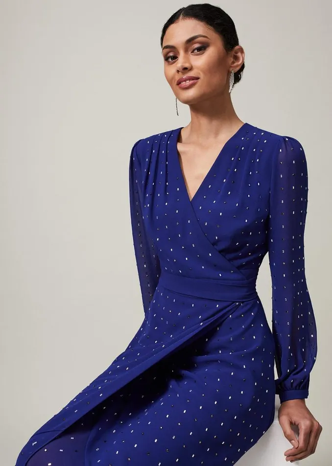 Phase Eight Dresses Women Maeva Embellished Maxi Dress Purple