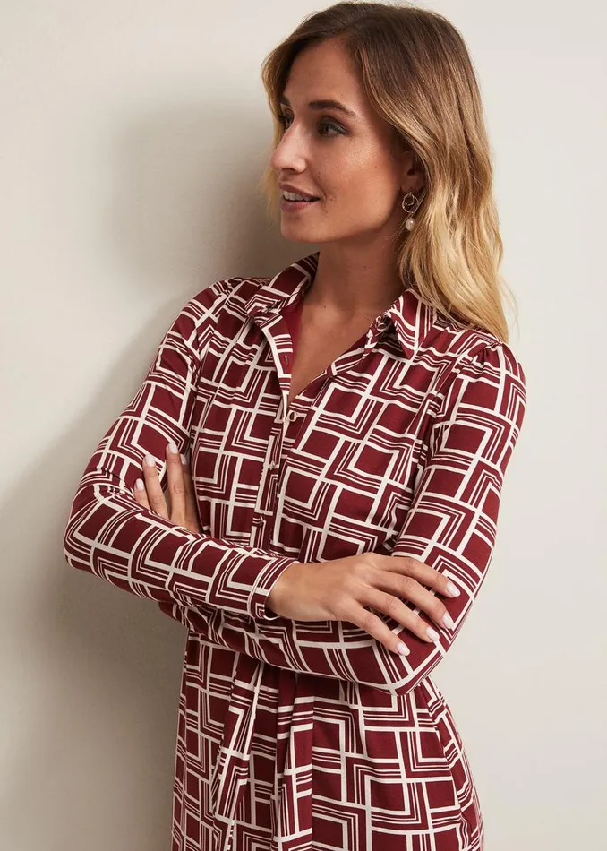 Phase Eight Dresses Women Montana Geo Shirt Shift Dress Multicoloured