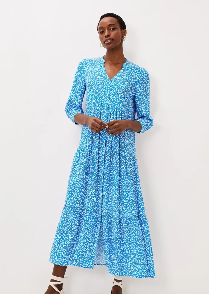 Phase Eight Dresses Women Penele Ditsy Print Maxi Dress Blueivory