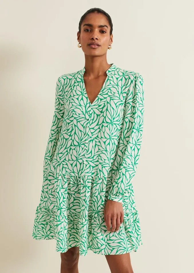 Phase Eight Dresses Women Penele Leaf Swing Dress Green