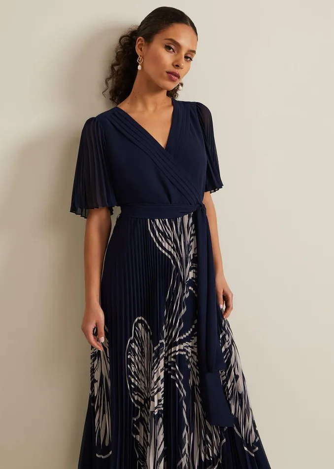 Phase Eight Dresses Women Petite Abigail Printed Pleat Midaxi Dress Multicoloured Phase Eight Dresses Women Petite Abigail Printed Pleat Midaxi Dress Multicoloured