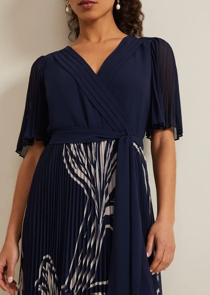 Phase Eight Dresses Women Petite Abigail Printed Pleat Midaxi Dress Multicoloured Phase Eight Dresses Women Petite Abigail Printed Pleat Midaxi Dress Multicoloured