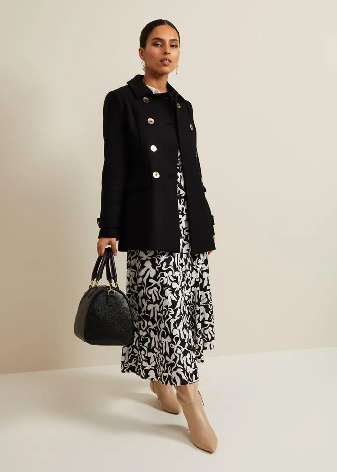 Phase Eight Dresses Women Petite Bonnie Black Bow Shirt Midi Dress Blackivory Phase Eight Dresses Women Petite Bonnie Black Bow Shirt Midi Dress Blackivory