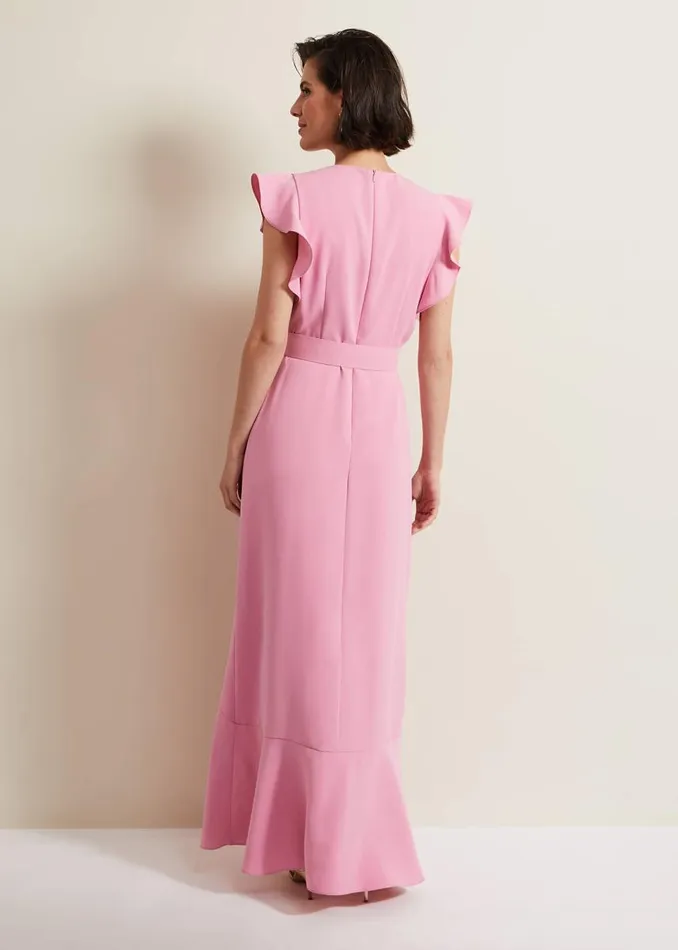 Phase Eight Dresses Women Phoebe Frill Maxi Dress Pink