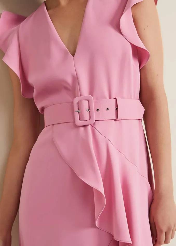 Phase Eight Dresses Women Phoebe Frill Maxi Dress Pink