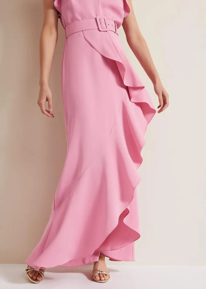 Phase Eight Dresses Women Phoebe Frill Maxi Dress Pink