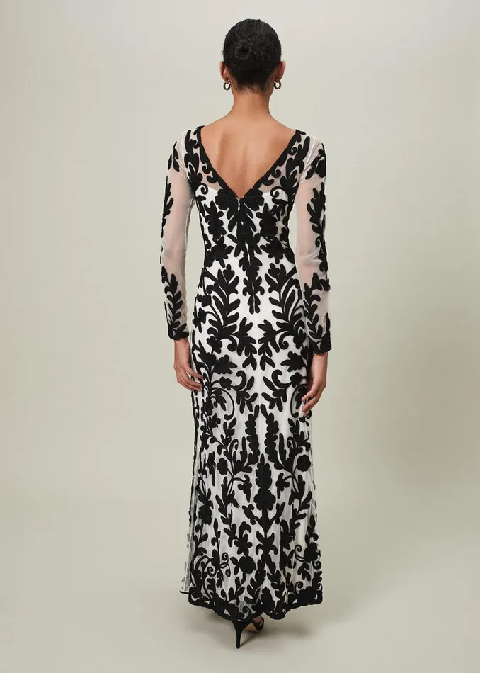 Phase Eight Dresses Women Ria Tapework Dress Blackwhite
