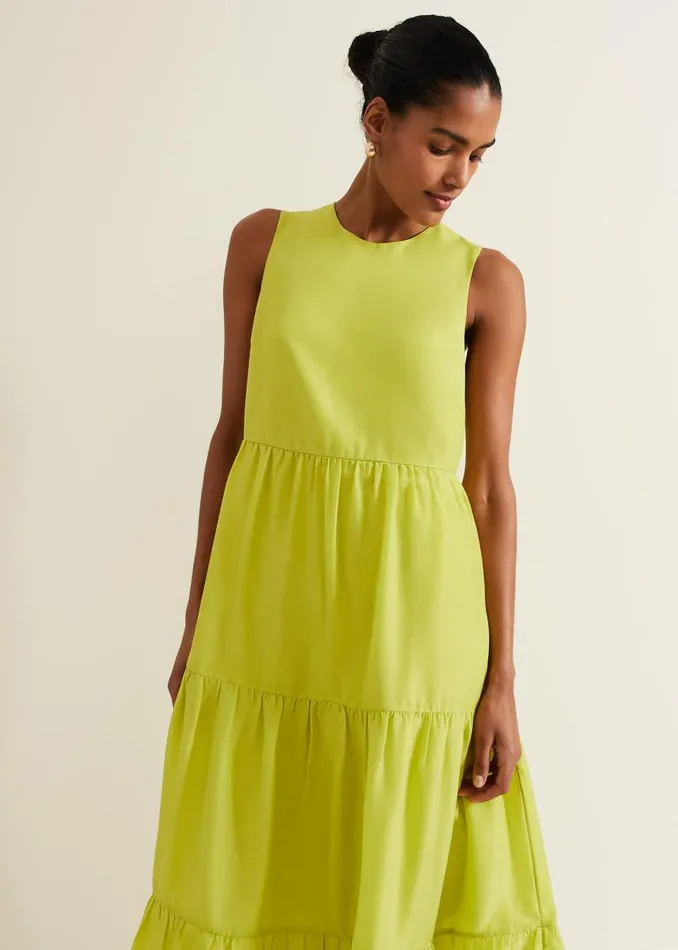 Phase Eight Dresses Women Sara Tiered Maxi Dress Lime