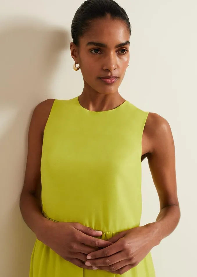 Phase Eight Dresses Women Sara Tiered Maxi Dress Lime