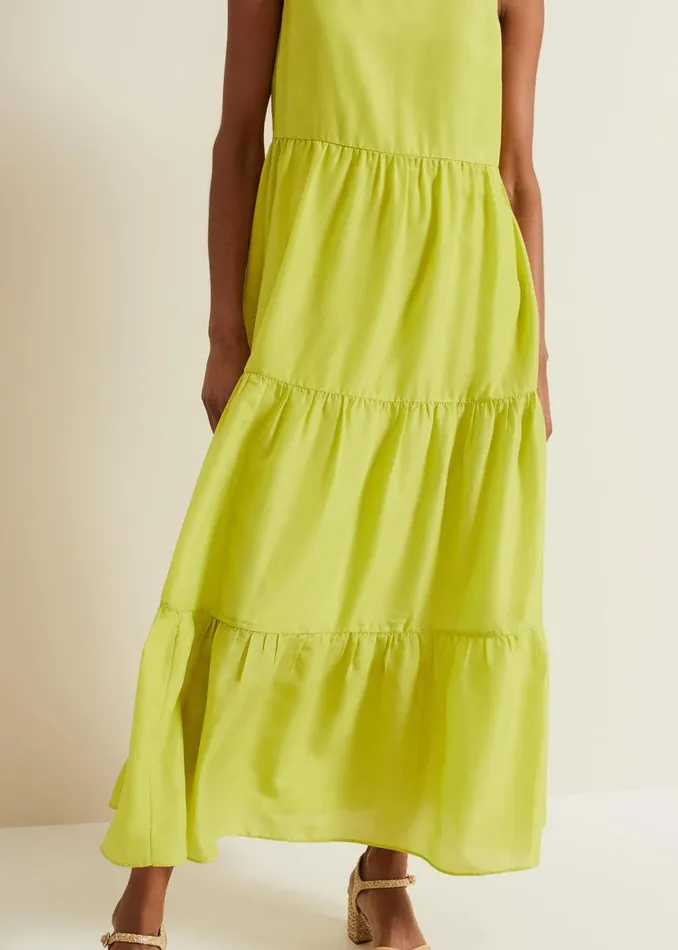 Phase Eight Dresses Women Sara Tiered Maxi Dress Lime