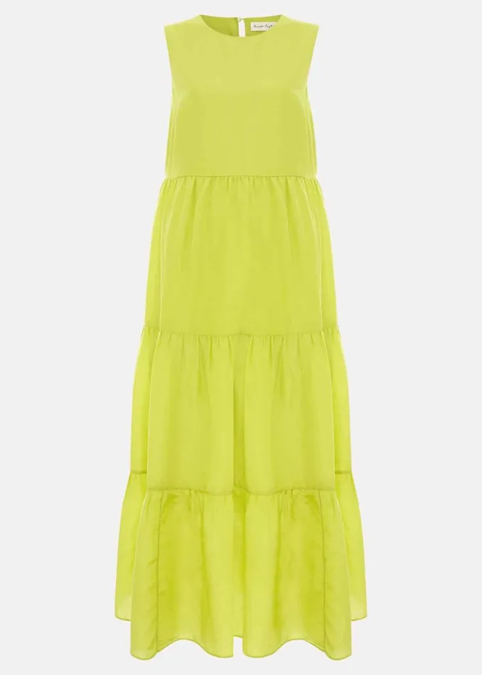 Phase Eight Dresses Women Sara Tiered Maxi Dress Lime