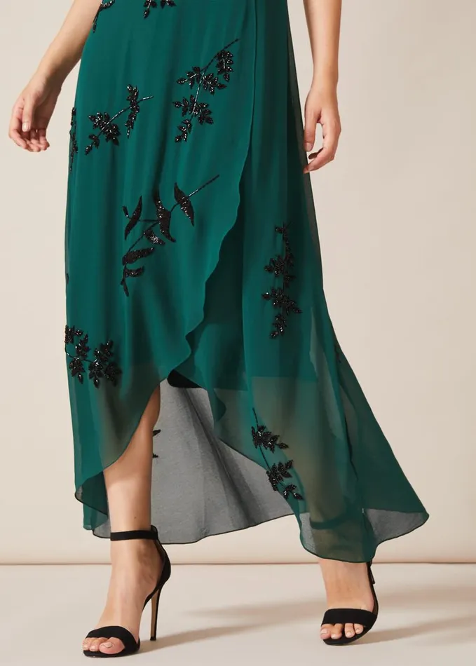 Phase Eight Dresses Women Serena Beaded Dress Emerald
