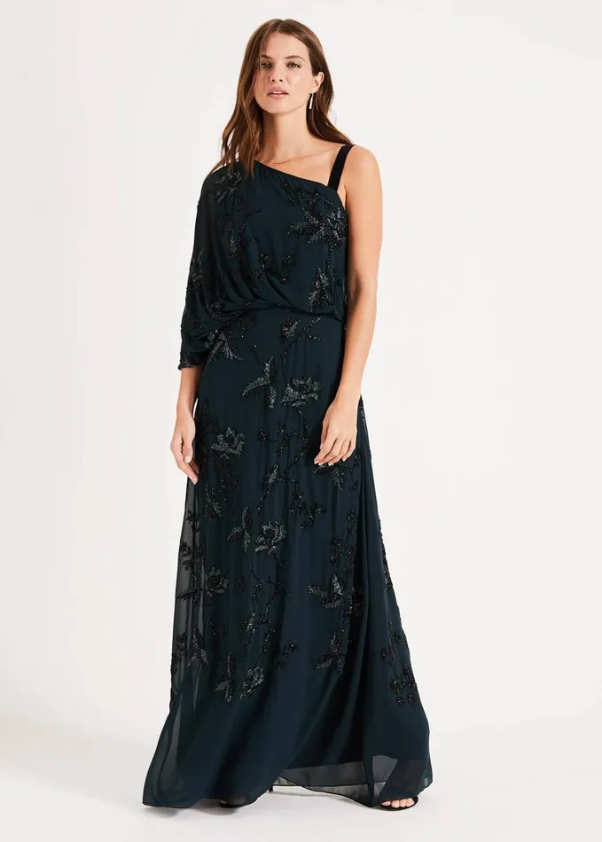 Phase Eight Dresses Women Shirley Embellished Maxi Dress Ever Green